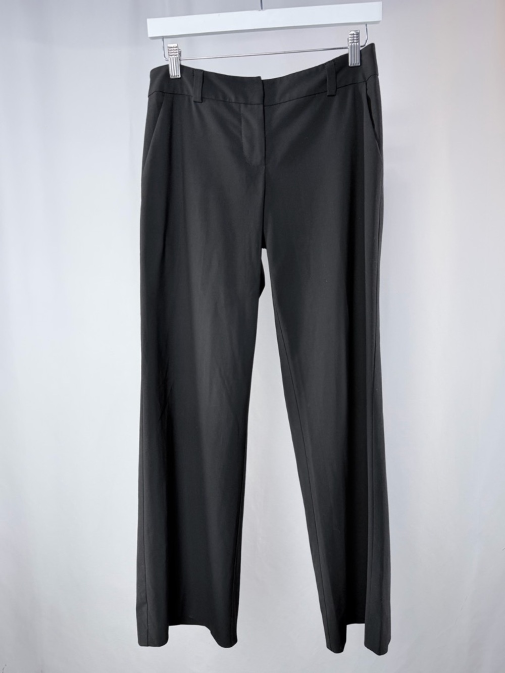 Vintage Trina Turk Mid Rise Straight Leg Trouser Pants‎ in Black Size 4